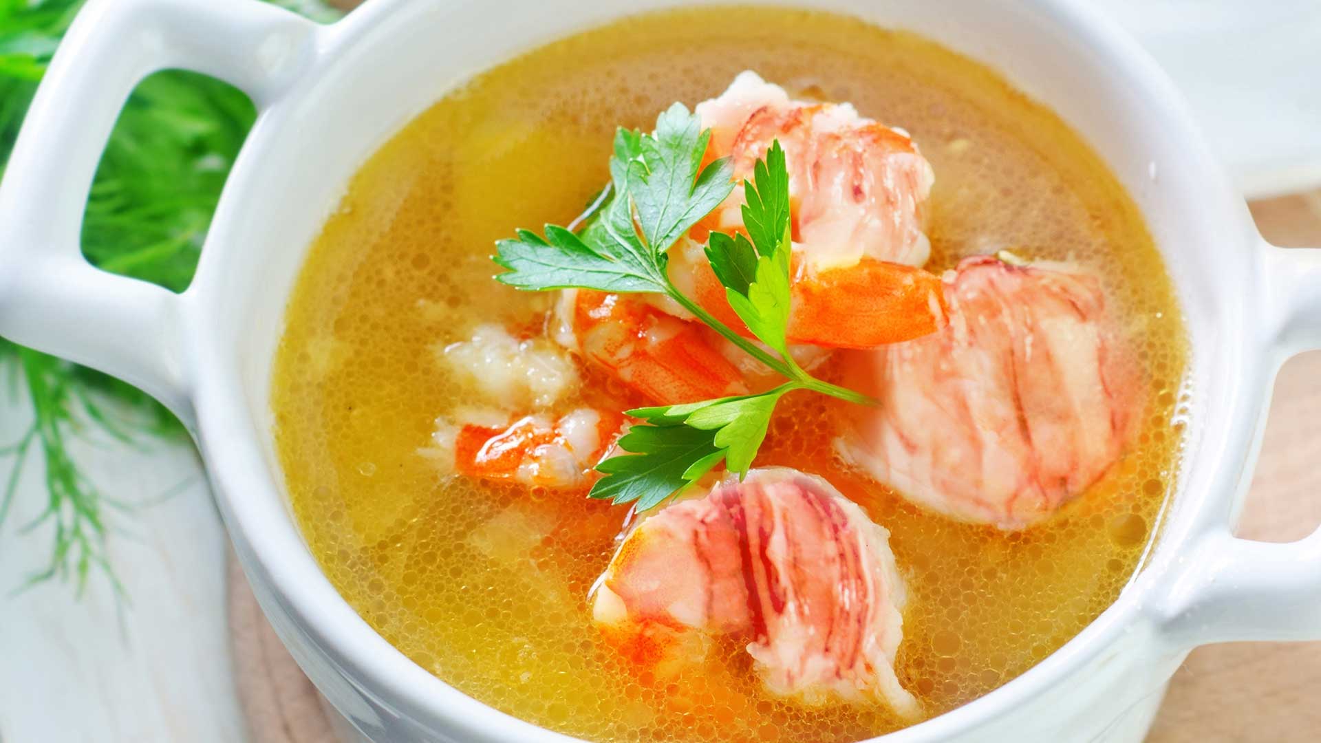 Langostino Lobster Tail Soup - Camanchaca
